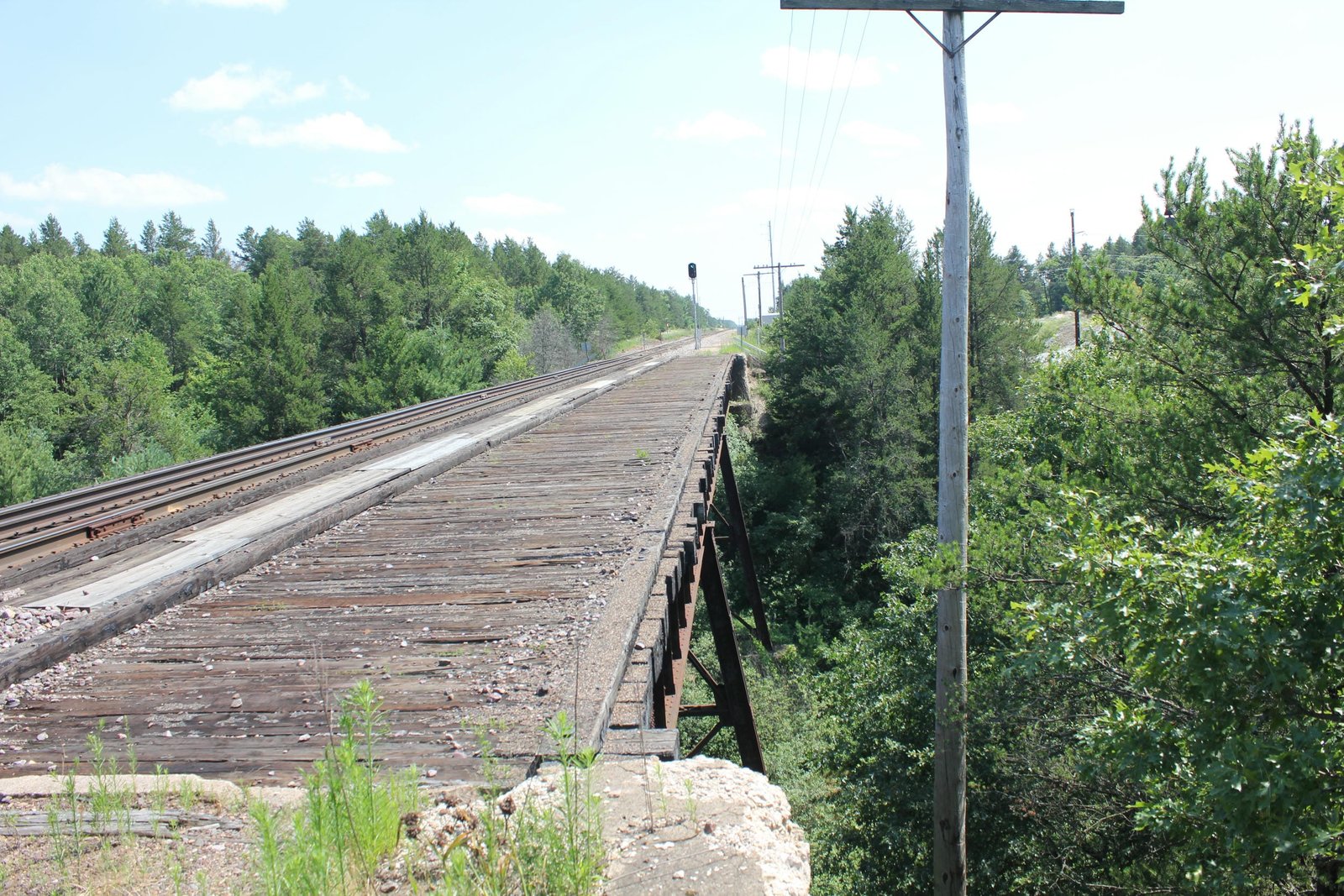 Looking east